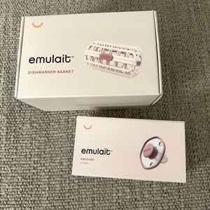 EMULAIT PACIFIERS AND DISHWASHER BASKET
